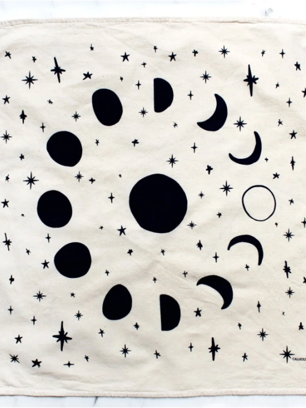 New🌟 Moon Phases Tea Towel Navy